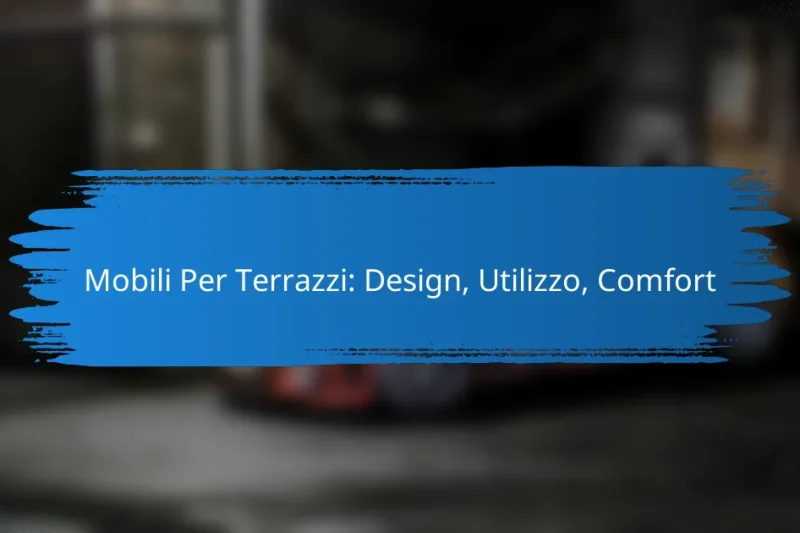 Mobili Per Terrazzi: Design, Utilizzo, Comfort