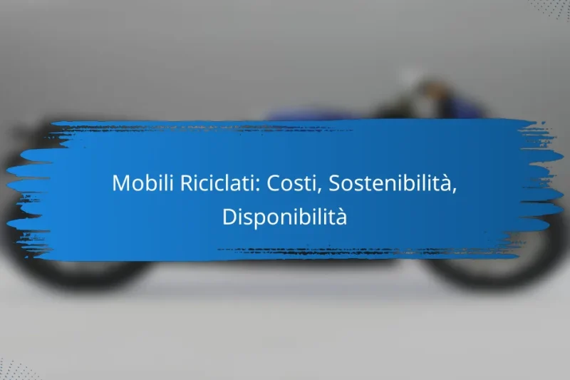 Mobili Riciclati: Costi, Sostenibilità, Disponibilità