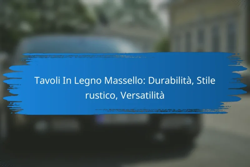 Tavoli In Legno Massello: Durabilità, Stile rustico, Versatilità